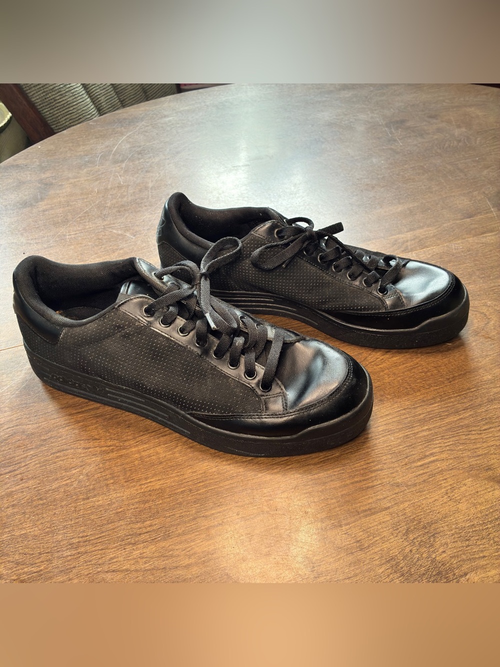 Adidas Rod Laver  Core Black Leather  Athletic Sneakers Mens Size 10.5 G07563